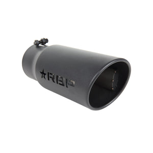 RBP RX-7 High Heat Textured Exhaust Tip Inlet 4in. / Outlet 5in. / Length 12in. - Black