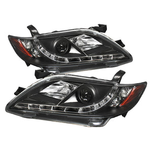 Spyder Toyota Camry 07-09 Projector Headlights DRL Black High H1 Low H7 PRO-YD-TCAM07-DRL-BK