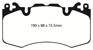 EBC 13+ Land Rover Range Rover 3.0 Supercharged Greenstuff Front Brake Pads