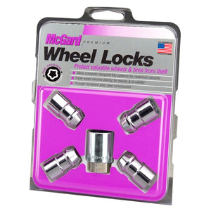 McGard Wheel Lock Nut Set - 4pk. (Cone Seat) 1/2-20 RH-LH / 13/16 Hex / 1.46in. Length - Chrome