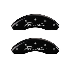 MGP 4 Caliper Covers Engraved Front & Rear Prowler Black finish silver ch