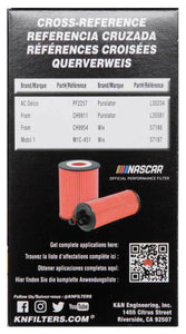 K&N 2018 Audi RS3 2.5L Cartridge Oil Filter