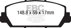 EBC 12+ Acura RDX 3.5 Greenstuff Front Brake Pads