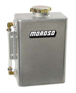 Moroso Universal Coolant Expansion Tank - Integral Mounting Bracket - 4qt