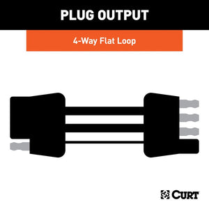 Curt 19-21 Ford Ranger Custom Towed-Vehicle RV Wiring Harness