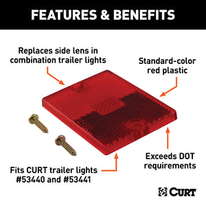 Curt Replacement Combination Trailer Light Side Lens