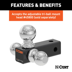 Curt Replacement Adjustable Tri-Ball Tube Mount for 45799