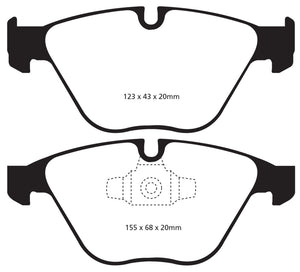 EBC 13+ BMW X1 2.0 Turbo (28i) Greenstuff Front Brake Pads