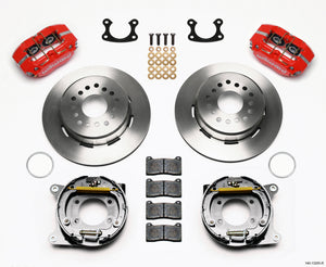 Wilwood Dynapro Dust-Boot P/S Park Brake Kit Red Small Ford 2.66in Offset