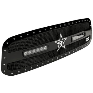 RBP RX-3 Midnight Edition Black LED Bar Grille (Studded) 13-17 Dodge Ram 1500