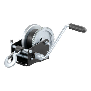 Curt Hand Winch w/20ft Strap (1900lbs 8in Handle)