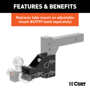 Curt Replacement Adjustable Tri-Ball Tube Mount for 45799