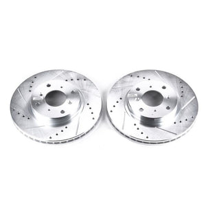 Power Stop 93-96 Honda Prelude Front Evolution Drilled & Slotted Rotors - Pair