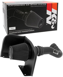 K&N 07-08 Chevy Silverado 1500 4.8L/5.3L V8 / 07-08 GMC Yukon 4.8L/5.3L V8 Black Perf Intake Kit