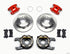 Wilwood D154 P/S Park Brake Kit Red Chevy 12 Bolt 2.75in Off w/ C-Clips