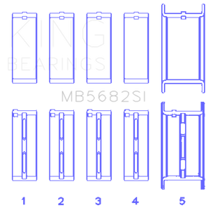 King gm 496ci/8.1L 16v (Size STD) Performance Main Bearing Set