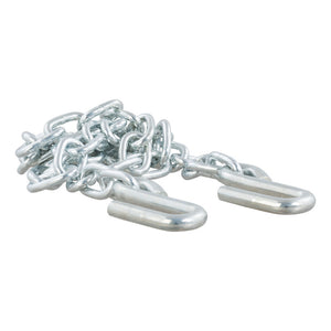 Curt 48in Safety Chain w/2 S-Hooks (2000lbs Clear Zinc Packaged)