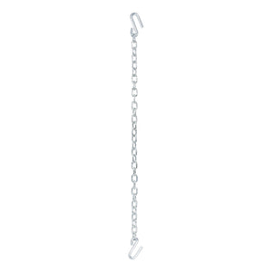 Curt 48in Safety Chain w/2 S-Hooks (7000lbs Clear Zinc)