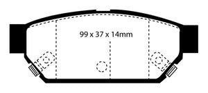 EBC 93-96 Eagle Summit 1.5 Redstuff Rear Brake Pads