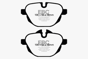 EBC 11+ BMW X3 2.0 Turbo (F25) Redstuff Rear Brake Pads