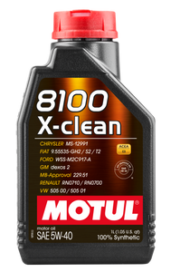 Motul 1L Synthetic Engine Oil 8100 5W40 X-CLEAN C3 -505 01-502 00-505 00-LL04