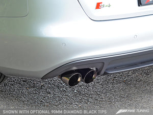 AWE Tuning Audi B8 / B8.5 S4 3.0T Track Edition Exhaust - Diamond Black Tips (90mm)