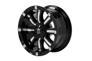 RBP 94R 20x10 5x139.7 BP / 6 BS 10mm Offset 78mm CB (Hub Centric) Black w/Chrome Inserts Wheel