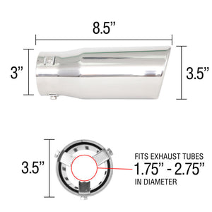 Spectre Exhaust Tip 3-1/2in. OD / Slant