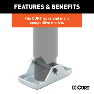 Curt Bolt-On Jack Foot (Fits 2in Tube 2000lbs Packaged)