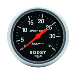 Autometer Sport-Comp 66.7mm 0-35 PSI Mechanical Boost Gauge