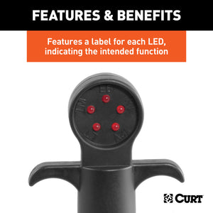 Curt 6-Way Round Connector Tester