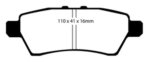 EBC 05-12 Nissan Pathfinder 4.0 Greenstuff Rear Brake Pads