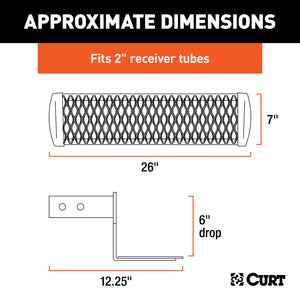 Curt Receiver Grip Step Kit 6in Drop