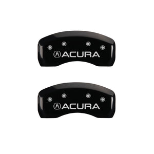 MGP 4 Caliper Covers Engraved Front & Rear Acura Black Finish Silver Char 2017 Acura ILX