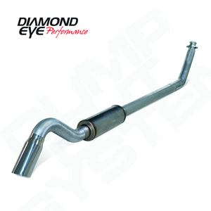 Diamond Eye 4in SS TURBO BACK SGL DUMP OUT 98.5-02 DODGE INCLUDING TIP