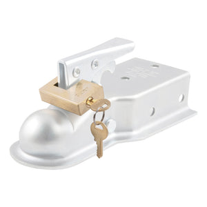 Curt Coupler Lock (1/4in Pin 3/4in Latch Span Padlock Solid Brass)