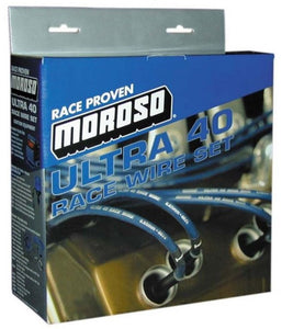 Moroso GM LS Ignition Wire Set - Ultra 40 - Unsleeved - Coil-On- 8in Wire - Blue