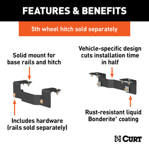 Curt 00-06 Toyota Tundra Custom 5th Wheel Brackets