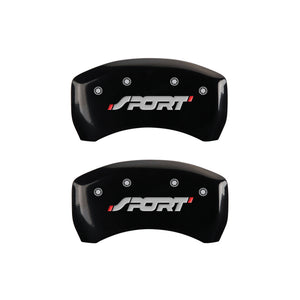 MGP 4 Caliper Covers Engraved Front & Rear SPORT Black finish silver ch