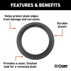 Curt Tie-Down Backing Plate Trim Ring for 83710