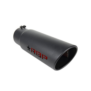 RBP RX-1 High Heat Textured Dual Badged Exhaust Tip Inlet 5in. / Outlet 6in. / Length 18in. - Black