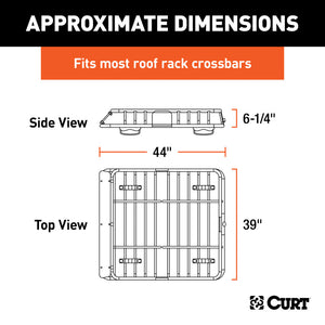 Curt 41-1/2in x 37in Roof Rack Cargo Carrier