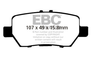 EBC 05-08 Acura RL 3.5 Redstuff Rear Brake Pads