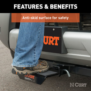 Curt Hitch-Mounted Step Pad (Fits 2in Receiver)