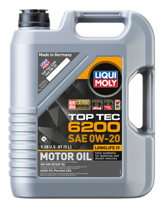 LIQUI MOLY 5L Top Tec 6200 Motor Oil SAE 0W20