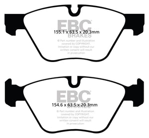 EBC 11+ BMW 528 2.0 Turbo (F10) Redstuff Front Brake Pads