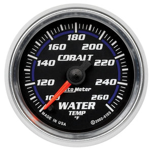 Autometer Cobalt 52mm 100-260 Deg F Electronic Water Temp Gauge