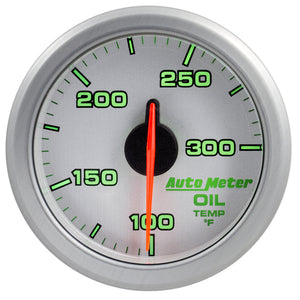 Autometer Airdrive 2-1/6in Oil Temp Gauge 100-300 Degrees F - Silver