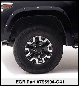 EGR 16+ Nissan Titan XD Bolt-On Look Color Match Fender Flares - Set - Black Metallic