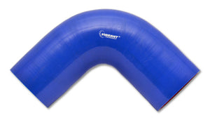 Vibrant 4 Ply Reinforced Silicone Elbow Connector - 1.75in I.D. - 90 deg. Elbow (BLUE)